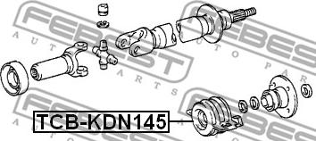 Febest TCB-KDN145 - Підвіска, карданний вал autocars.com.ua