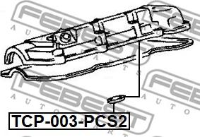 Febest TCP-003-PCS2 - Кільце ущільнювача, шахта свічки autocars.com.ua