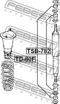 Febest TD-80F - Отбойник, демпфер амортизатора avtokuzovplus.com.ua