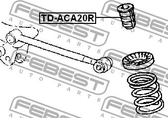 Febest TD-ACA20R - Пилозахисний комплект, амортизатор autocars.com.ua