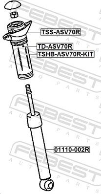 Febest TD-ASV70R - Відбійник, буфер амортизатора autocars.com.ua