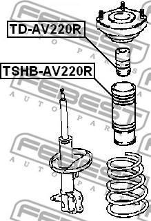 Febest TD-AV220R - Відбійник амортизатора autocars.com.ua