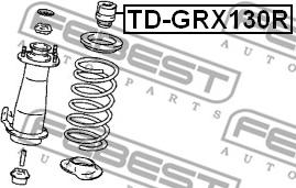 Febest TD-GRX130R - Отбойник, демпфер амортизатора autodnr.net