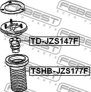 Febest TD-JZS147F - Відбійник, буфер амортизатора autocars.com.ua