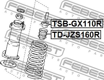 Febest TD-JZS160R - Відбійник, буфер амортизатора autocars.com.ua