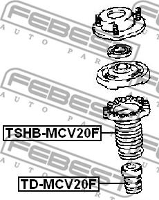 Febest TD-MCV20F - Відбійник, буфер амортизатора autocars.com.ua