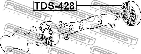 Febest TDS-428 - МУФТА КАРДАНА TOYOTA LUCIDA ESTIMA EMINA PREVIA CXR10-CXR20-TCR10-TCR20 1990-1999 FEBEST autodnr.net