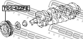 Febest TDS-4ZZFE - Шкив коленчатого вала avtokuzovplus.com.ua