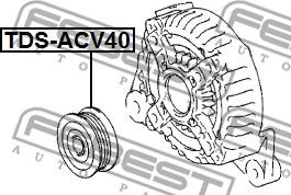 Febest TDS-ACV40 - Шкив генератора, муфта avtokuzovplus.com.ua