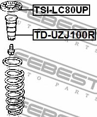 Febest TD-UZJ100R - Отбойник, демпфер амортизатора avtokuzovplus.com.ua