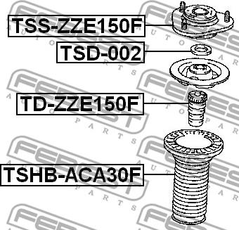 Febest TD-ZZE150F - Відбійник, буфер амортизатора autocars.com.ua