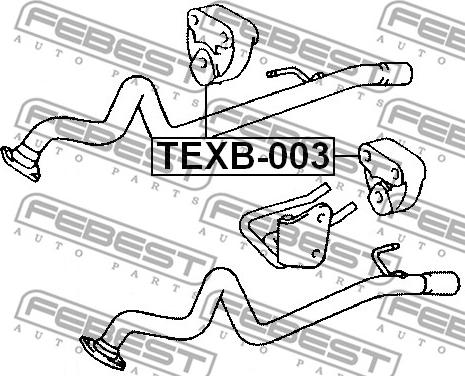 Febest TEXB-003 - Монтажний комплект, система випуску autocars.com.ua