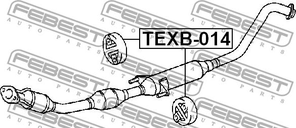 Febest TEXB-014 - Монтажний комплект, система випуску autocars.com.ua