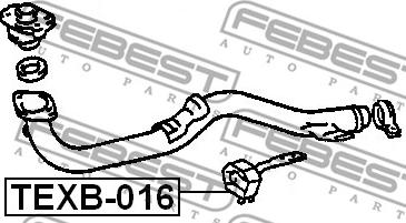 Febest TEXB-016 - Монтажний комплект, система випуску autocars.com.ua