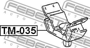 Febest TM-035 - Подушка, підвіска двигуна autocars.com.ua