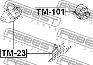 Febest TM-101 - Подушка, підвіска двигуна autocars.com.ua