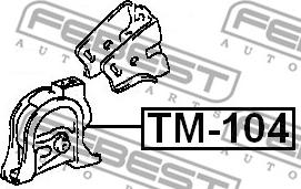 Febest TM-104 - Подушка, опора, подвеска двигателя avtokuzovplus.com.ua