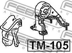 Febest TM-105 - Опора двигуна - КПП autocars.com.ua