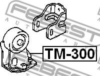 Febest TM-300 - Подушка, підвіска двигуна autocars.com.ua