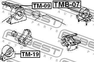 Febest TMB-07 - Подушка, підвіска двигуна autocars.com.ua