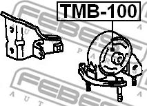 Febest TMB-100 - Подушка, підвіска двигуна autocars.com.ua