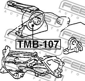 Febest TMB-107 - сайлентблок правої подушки двигуна autocars.com.ua