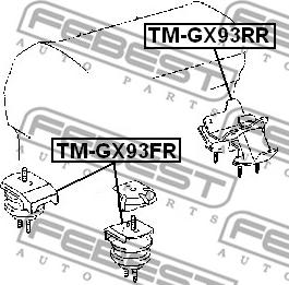 Febest TM-GX93FR - Подушка, опора, подвеска двигателя avtokuzovplus.com.ua