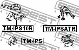 Febest TM-IPSATR - Подушка, опора, подвеска двигателя avtokuzovplus.com.ua