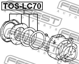 Febest TOS-LC70 - Ремкомплект, поворотний кулак autocars.com.ua