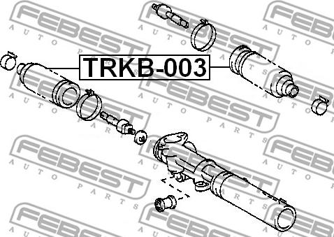 Febest TRKB-003 - Пильовик рульової рейки autocars.com.ua