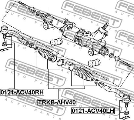 Febest TRKB-AHV40 - Пильник, рульове управління autocars.com.ua