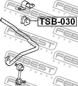 Febest TSB-030 - Втулка, стабилизатор avtokuzovplus.com.ua