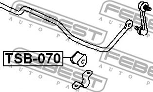 Febest TSB-070 - Втулка, стабілізатор autocars.com.ua