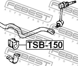 Febest TSB-150 - Втулка, стабілізатор autocars.com.ua