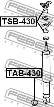 Febest TSB-430 - Втулка амортизатора, подушка autocars.com.ua