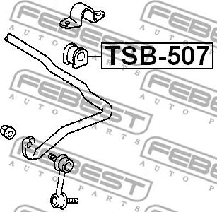 Febest TSB-507 - Втулка, стабилизатор avtokuzovplus.com.ua