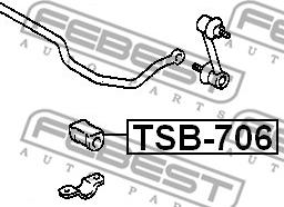 Febest TSB-706 - Втулка, стабілізатор autocars.com.ua