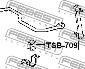 Febest TSB-709 - Втулка, стабілізатор autocars.com.ua