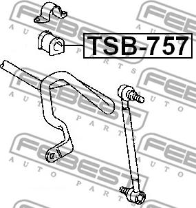 Febest TSB-757 - Втулка, стабілізатор autocars.com.ua