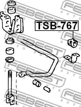 Febest TSB-767 - Втулка, стабилизатор avtokuzovplus.com.ua