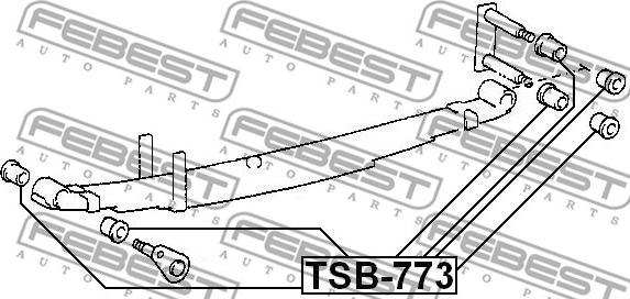 Febest TSB-773 - Втулка, листовая рессора avtokuzovplus.com.ua