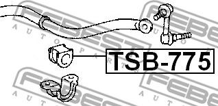 Febest TSB-775 - Втулка, стабилизатор avtokuzovplus.com.ua