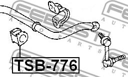 Febest TSB-776 - Втулка, стабилизатор avtokuzovplus.com.ua