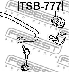 Febest TSB-777 - Втулка, стабілізатор autocars.com.ua