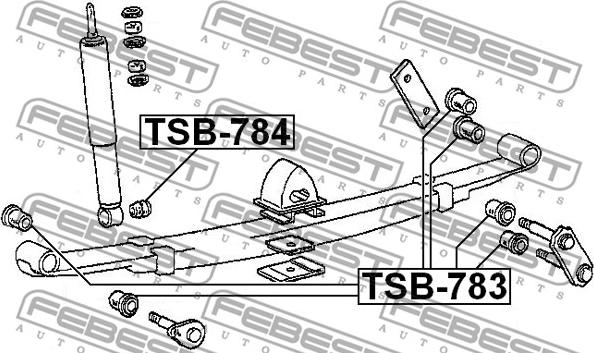 Febest TSB-784 - Втулка амортизатора, подушка autocars.com.ua