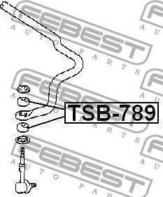 Febest TSB-789 - Опора стойки амортизатора, подушка avtokuzovplus.com.ua