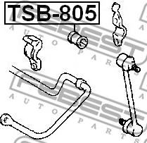 Febest TSB-805 - Втулка, стабілізатор autocars.com.ua