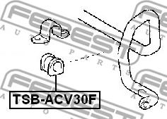 Febest TSB-ACV30F - Втулка, стабілізатор autocars.com.ua