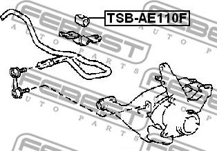 Febest TSB-AE110F - Втулка, стабілізатор autocars.com.ua