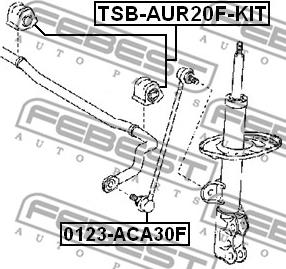 Febest TSB-AUR20F-KIT - Ремкомплект, підшипник стабілізатора autocars.com.ua